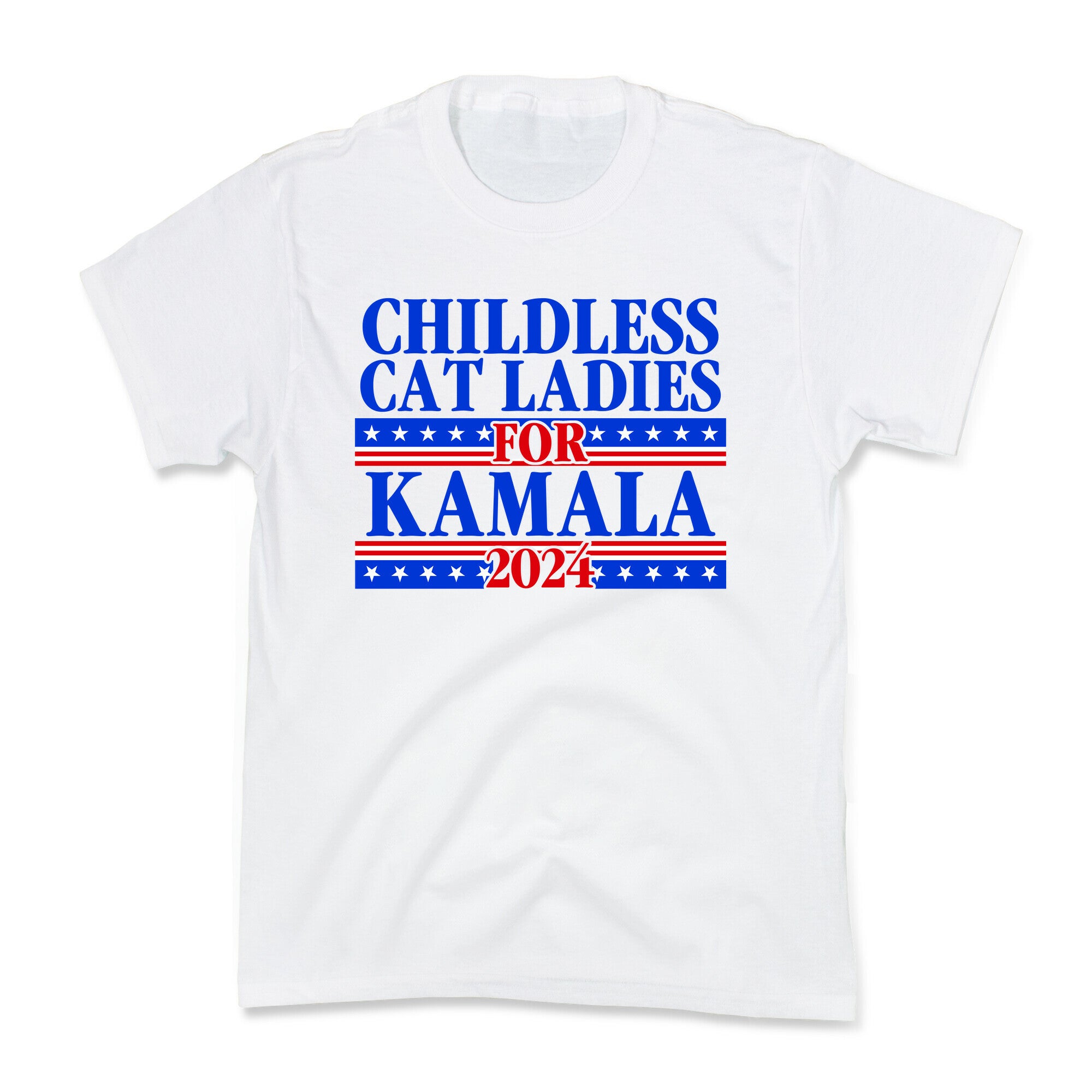 Patriotic Childless Cat Ladies for Kamala Kids Tee